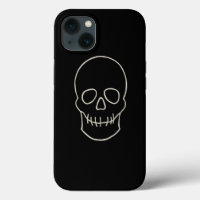 Skull - Bat Black and Bone White