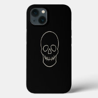 Skull - Bat Black and Bone White