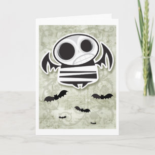 Skull bat card