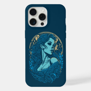Skull Beauty Gothic Female Portrait iPhone 15 Pro Max Case