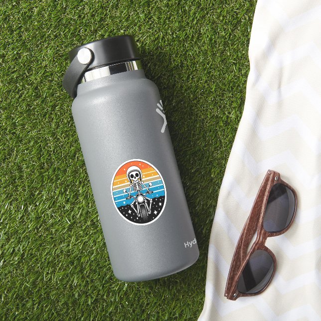 Skull Biker Flame Winged Motorcycle (HydroFlask Insitu)