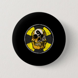 Skull Billiards Snooker Billiard 9 Ll Player Cue S 6 Cm Round Badge