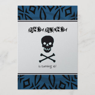 Skull Birthday Party Invitation