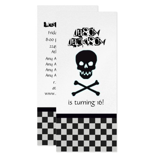Skull Birthday Party Invitation