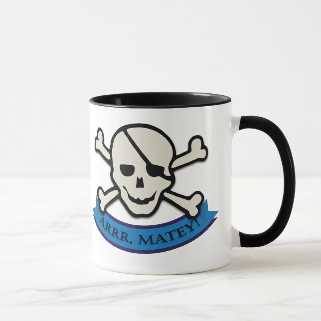 Skull - Black 11 oz Ringer Mug (Right)
