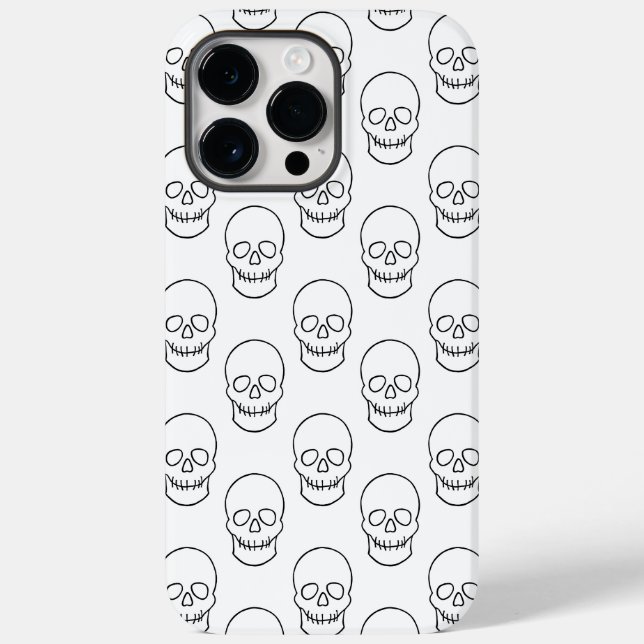 Skull - Black and White Case-Mate iPhone Case (Back)