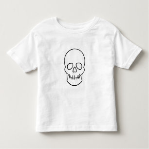 Skull - Black and White Toddler T-Shirt