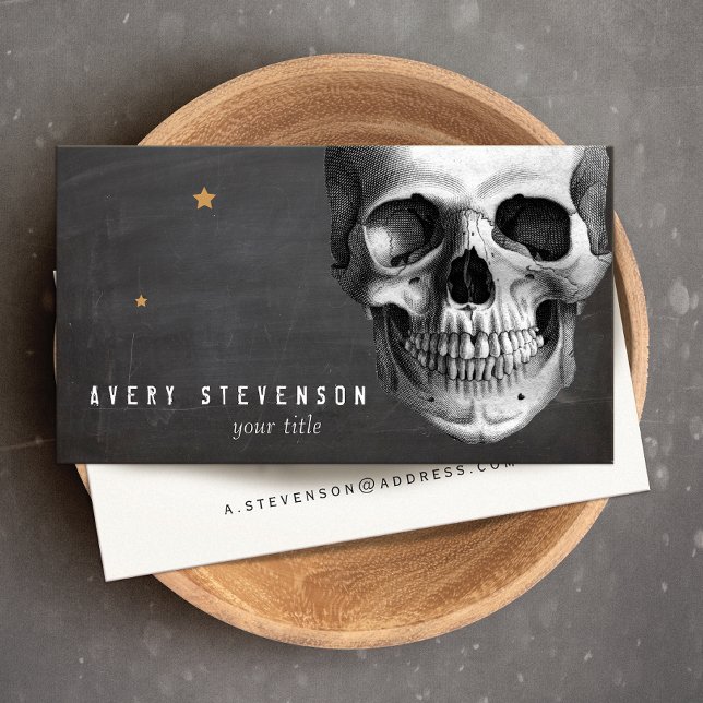  Skull Black Halloween Business Card (Creator Uploaded)