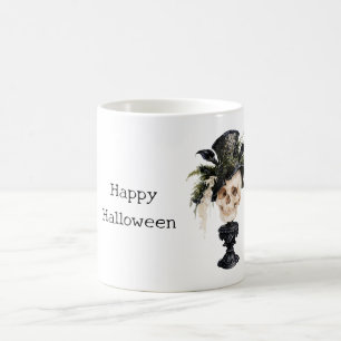 Skull Black Hat Halloween Coffee Mug