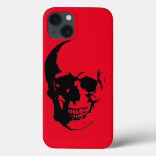 Skull - Black Red Heavy Metal Rock Fantasy Pop Art iPhone 13 Case