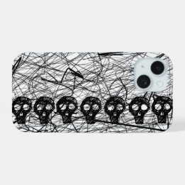 Skull Black Scratch iPhone Case
