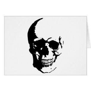 Skull - Black & White Metal Fantasy Art