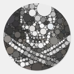 Skull Black White Pirate Classic Round Sticker