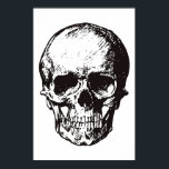 Skull Black White Pop Art Fantasy Art Heavy Metal Poster<br><div class="desc">Fantasy Art Skull Skeleton Poster Print - Black & White Heavy Metal Punk Rock College Pop Art</div>
