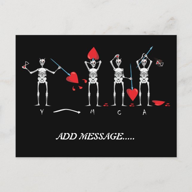 SKULL; BLACKBEARD YMCA POSTCARD (Front)