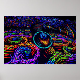 skull blacklight trippy amazing popular best most  poster