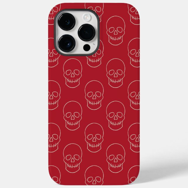 Skull - Blood Red and Bone White Case-Mate iPhone Case (Back)