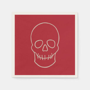 Skull - Blood Red and Bone White Napkin