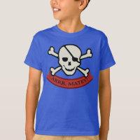 Skull - Blue Kids' Basic Hanes Tagless T-Shirt