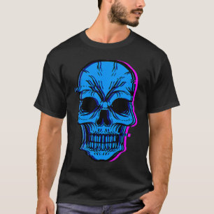 Skull Blue Skeleton Bones Party Perfect Idea T-Shirt