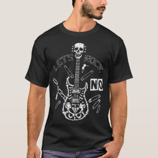 Skull Bone Guitar Black T-Shirt