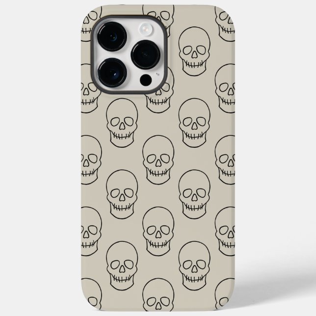 Skull - Bone White and Bat Black Case-Mate iPhone Case (Back)