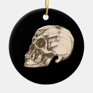 Skull & Bones Halloween Ceramic Ornament