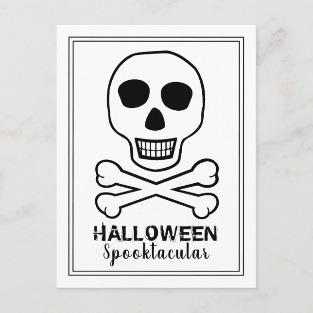 Skull & Bones, Halloween Party Invitation (Front)