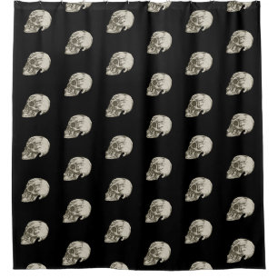 Skull & Bones Halloween Shower Curtain