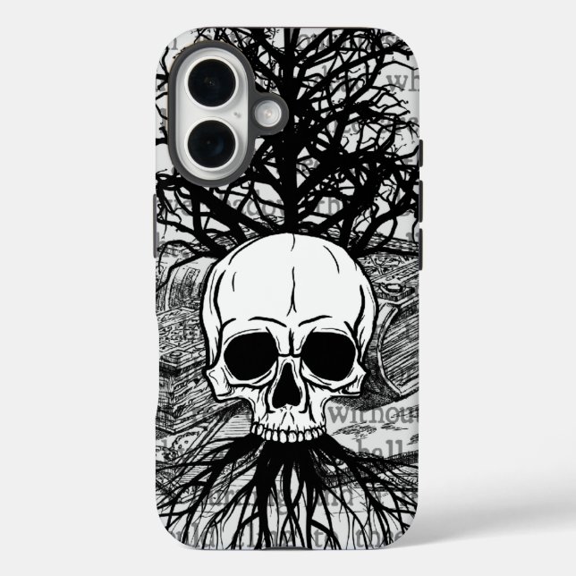 Skull & Books Case-Mate iPhone Case (Back)