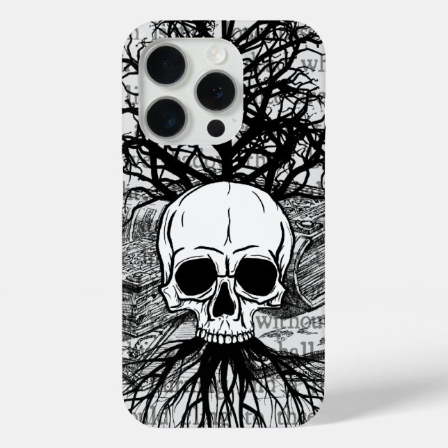 Skull & Books Case-Mate iPhone Case (Back)
