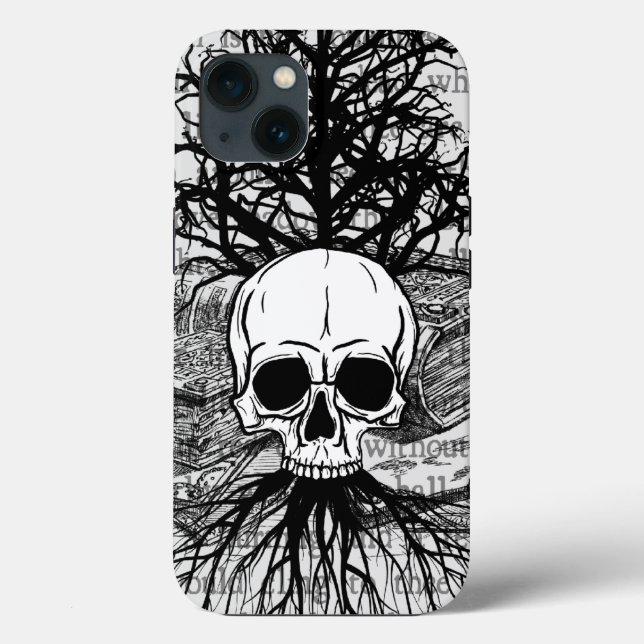 Skull & Books Case-Mate iPhone Case (Back)