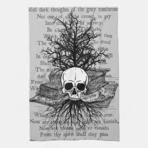 Skull & Books Kitchen Towel