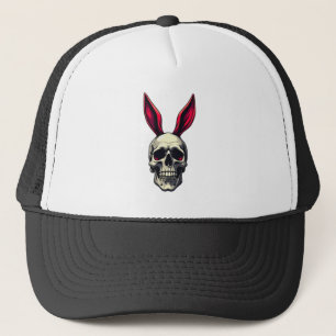 Skull Bunny – Dark Easter Art - boné Trucker Hat