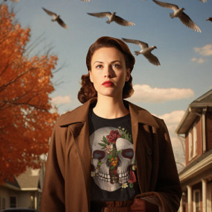 Skull Bursting With Flowers T-Shirt