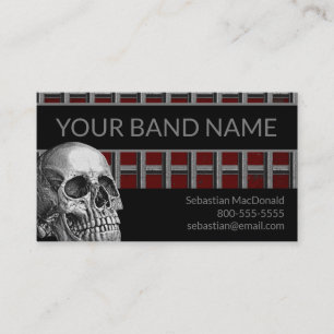 Skull Business Card Rock Band Metal Musician Music