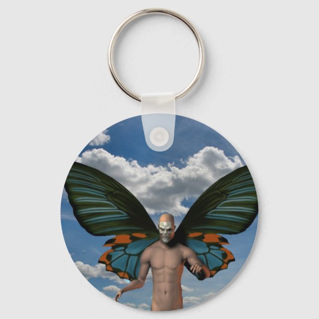 Skull Butterfly Key Ring (Front)