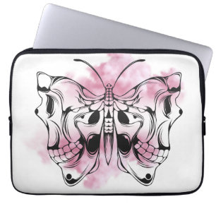 Skull butterfly laptop sleeve