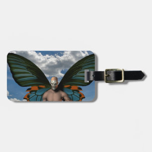 Skull Butterfly Luggage Tag