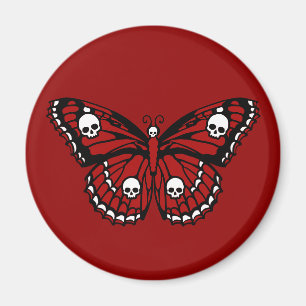 Skull Butterfly Magnet