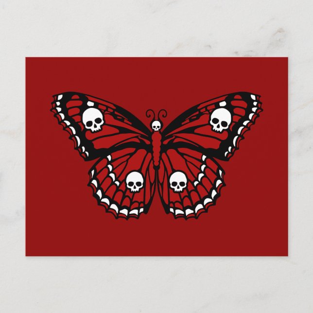 Skull Butterfly Postcard (Front)