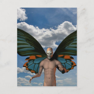 Skull Butterfly Postcard