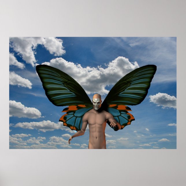 Skull Butterfly Poster (Front)
