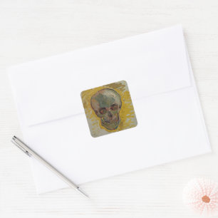 Skull by Vincent Van Gogh  Square Sticker