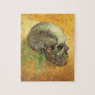 Skull by Vincent van Gogh, Vintage Impressionism Jigsaw Puzzle