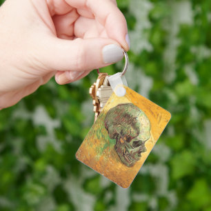 Skull by Vincent van Gogh, Vintage Impressionism Key Ring