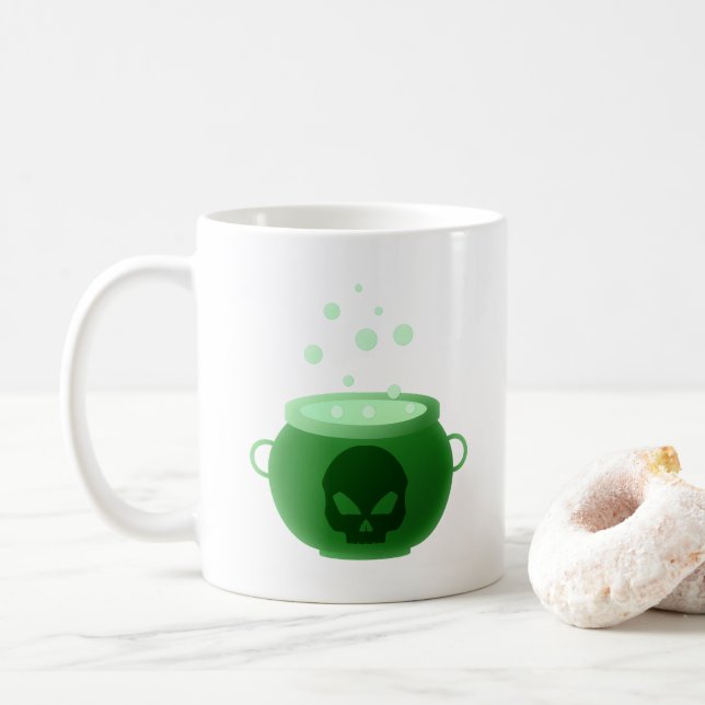 Skull Caldron Coffee Mug (With Donut)