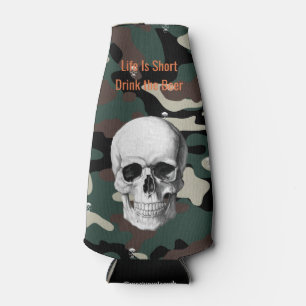 Skull Camo Bottle Cooler