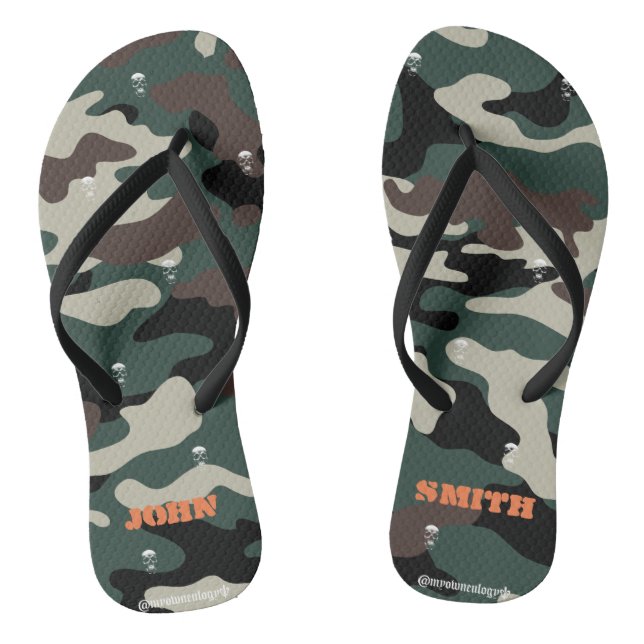Skull Camo Thongs (Footbed)