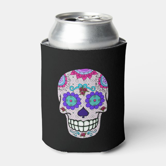 Skull Can Cooler, Day of the Dead Cooler (Can Front)